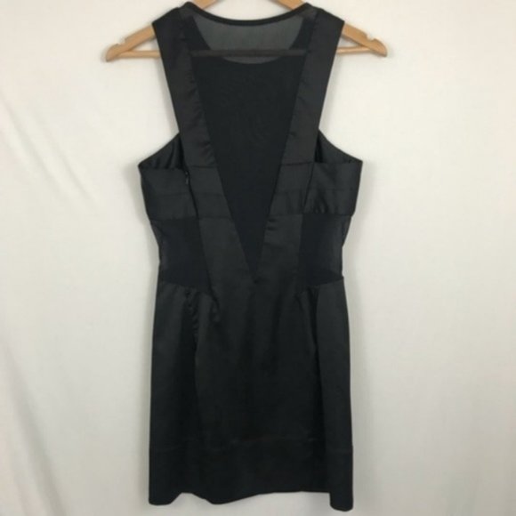All Saints Emi Black Mesh Bodycon Mini Dress C59 - Picture 5 of 7